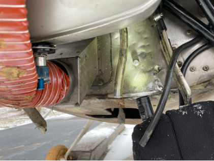 Photograph 4 – Firewall structure accident damage, from the NTSB investigation of Diamond Aircraft Ind INC DA20-C1 accident near Culpeper, Virginia, February 15, 2025