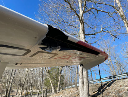 Photograph 4 – Left wing accident damage, from the NTSB investigation of Icon A5 accident near Smithville, Tennessee, February 25, 2025