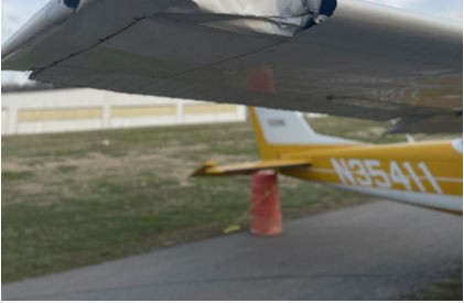 Photograph 12 – Right Wing Outboard Leading Edge, from the NTSB investigation of Cessna 172I accident near Knoxville, Tennessee, March 3, 2025