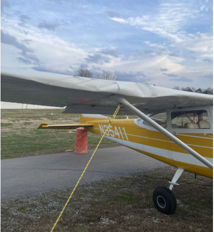 Photograph 13 – Right Wing Mid-Span Leading Edge, from the NTSB investigation of Cessna 172I accident near Knoxville, Tennessee, March 3, 2025