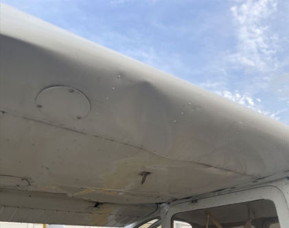 Photograph 14 – Underside of Inboard Right Wing, from the NTSB investigation of Cessna 172I accident near Knoxville, Tennessee, March 3, 2025