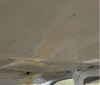 Photograph 15 – Close Up of Underside of Inboard Right Wing, from the NTSB investigation of Cessna 172I accident near Knoxville, Tennessee, March 3, 2025