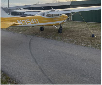 Photograph 4 – Right Rear Quarter View, from the NTSB investigation of Cessna 172I accident near Knoxville, Tennessee, March 3, 2025
