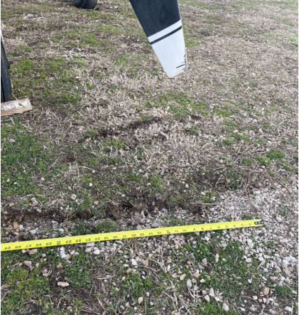 Photograph 7 – Propeller Strike, from the NTSB investigation of Cessna 172I accident near Knoxville, Tennessee, March 3, 2025