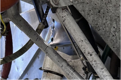 Photograph 4 – Upper Portion of Firewall, from the NTSB investigation of Cessna 172 accident near Brooksville, Florida, March 9, 2025