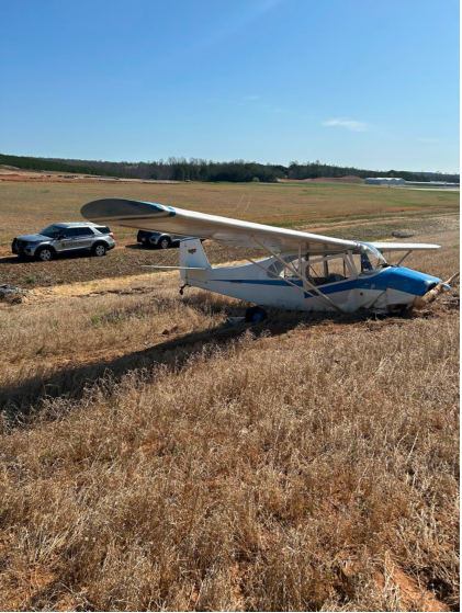 Photograph 2 – Right Side View of Airplane at Accident Site, from the NTSB investigation of Aeronca 7AC accident near Martinsville, Virginia, April 1, 2025