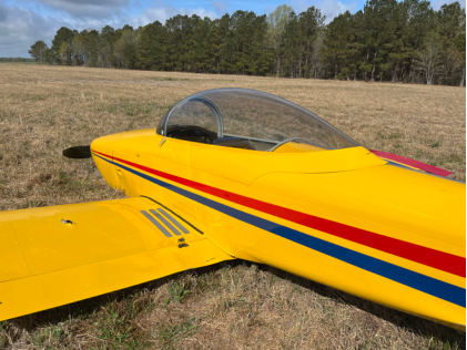 Photo 2 – View of Airplane Left Fuselage and Inboard Left Wing (FAA), from the NTSB investigation of Amateur-built RV-8 accident near Bennettsville, South Carolina, March 28, 2025