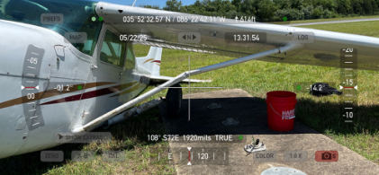 Photograph 2 – Closeup view of left side of airplane damage., from the NTSB investigation of Cessna 172N accident near Murfreesboro, Tennessee, May 22, 2025