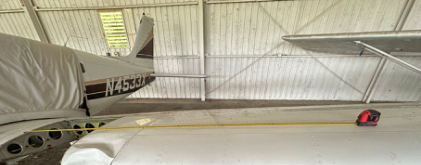 Photograph 3 – FAA Digital Photograph. View Showing the Approximate 48 Inches of Span Damage to the Leading Edge, from the NTSB investigation of Piper PA28 accident near Knoxville, Tennessee, June 8, 2025
