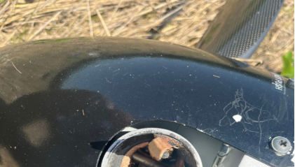 Photograph 3 – View of missing #1 propeller out of propeller hub., from the NTSB investigation of Amateur-built TL-2000 accident near Dunavant, Virginia, June 20, 2025