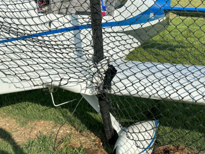 Photograph 4 – Damage to the left wing, from the NTSB investigation of Amateur-built VANS RV-14A accident near Bowling Green, Kentucky, July 18, 2025