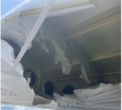 Photograph 2 – Underside of right wing, from the NTSB investigation of Piper PA-28-181 accident near Inverness Highlands South, Florida, August 7, 2025
