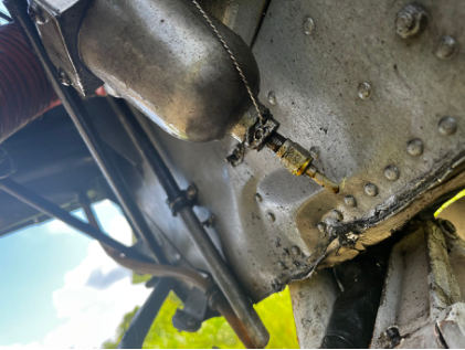 Photograph 4 – Lower Firewall, from the NTSB investigation of Cessna 150 accident near Fordsville, Kentucky, August 13, 2025