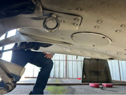 Photograph 4 – Lower Fuselage Impact Damage, from the NTSB investigation of Cessna 172 accident near Baltimore, Maryland, August 17, 2025