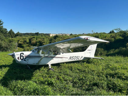 Photograph 1 – Main Wreckage, from the NTSB investigation of Cessna 172 accident near Gaithersburg, Maryland, August 21, 2025