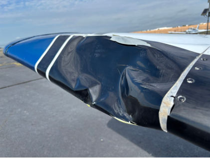 Photograph 2 – View of Right Wing Leading Edge, from the NTSB investigation of Piper PA-28-161 accident near Linden, New Jersey, September 20, 2025