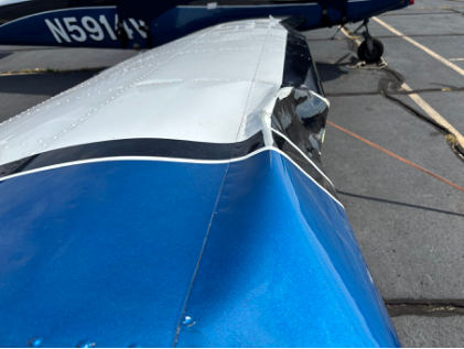 Photograph 3 – View of Right Wing Leading Edge, from the NTSB investigation of Piper PA-28-161 accident near Linden, New Jersey, September 20, 2025