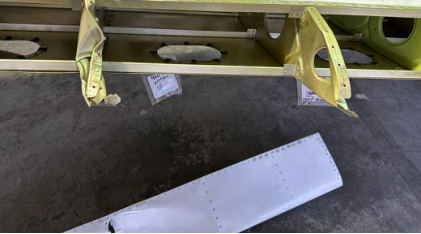 Photograph 2 – Right Wing Rib Damage, from the NTSB investigation of Piper PA28R accident near Okeechobee, Florida, September 27, 2025