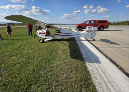 Photograph 1 – N533SE Accident Prior to Recovery, from the NTSB investigation of Amateur-built AVID/KITFOX FLYER accident near Oakland, Pennsylvania, September 28, 2025