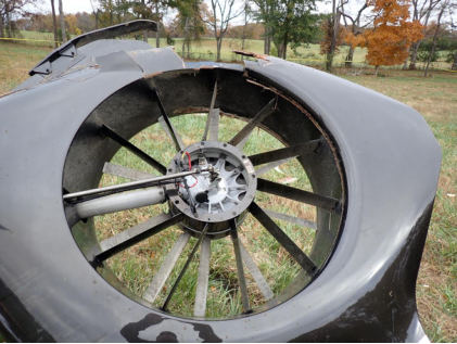 Photograph 3 – Fenestron Damage, from the NTSB investigation of Airbus Helicopters EC 130 T2 accident near Lebanon, Tennessee, November 8, 2025