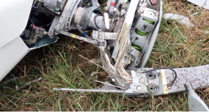 Photograph 4 – Main Rotor Damage, from the NTSB investigation of Airbus Helicopters EC 130 T2 accident near Lebanon, Tennessee, November 8, 2025