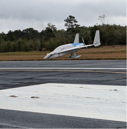 Photograph 1 – Photo of the aircraft at the scene, from the NTSB investigation of Amateur-built COZY MK IV accident near Mcrae-Helena, Georgia, October 28, 2025