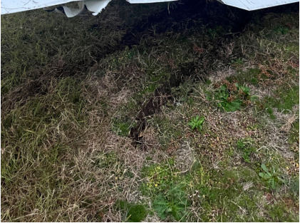 Photograph 2 – Damage to Left Aileron, from the NTSB investigation of Beech 95-A55 accident near Southern Pines, North Carolina, November 9, 2025
