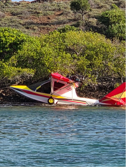 Photograph 1 – Main Wreckage, from the NTSB investigation of Amateur-built AVENTURA II accident near Culebrita Beach, Puerto Rico, November 15, 2025