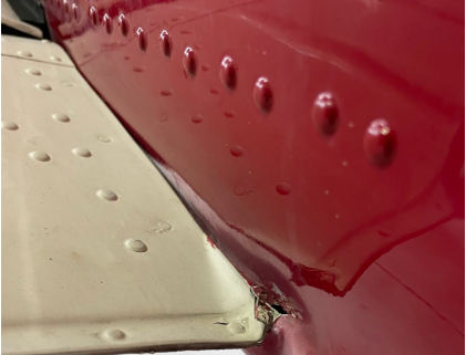 Photograph 3 – Left Wing Spar Damage, from the NTSB investigation of Piper PA-28-181 accident near Fort Pierce, Florida, December 11, 2025