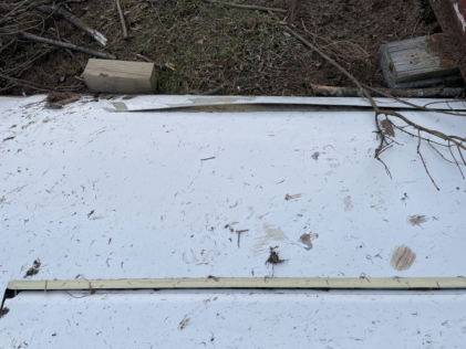 Photograph 2 – View of damage to the right wing leading edge., from the NTSB investigation of Cirrus Design CORP SR22 accident near Philippi, West Virginia, January 8, 2026