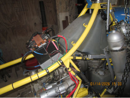 Photograph 2 – Substantial damage to frame, from the NTSB investigation of Amateur-built HELICYCLE accident near Mobile, Alabama, January 8, 2026