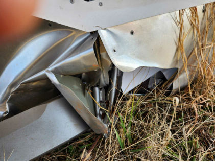 Photograph 4 – Broken frame on left side of fuselage, from the NTSB investigation of Amateur-built S-21 OUTBOUND accident near Madisonville, Tennessee, January 19, 2026