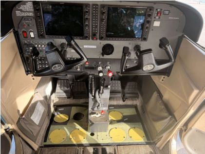Photograph 4 – View of the Cockpit Showing Buckling of Floor on Pilot and Co-Pilot Locations, from the NTSB investigation of Cessna 172 accident near Atlanta, Georgia, January 28, 2026