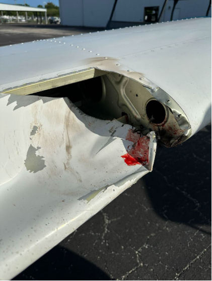 Photograph 1 – Impact Damage, from the NTSB investigation of Piper PA28R accident near Fellsmere, Florida, April 1, 2026