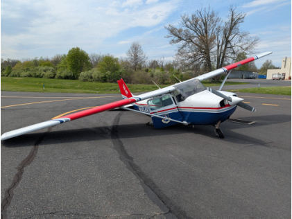 Photograph 2 – Overview of the accident airplane., from the NTSB investigation of Cessna 172 accident near Quakertown, Pennsylvania, April 24, 2026