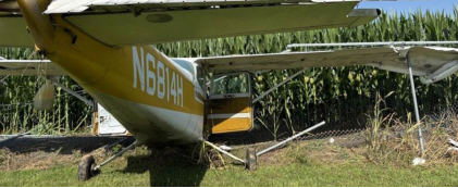 Photograph 2 – Aft View Looking Forward of Airplane at Accident Site, from the NTSB investigation of Cessna 172M accident near Lafayette, Tennessee, June 30, 2026