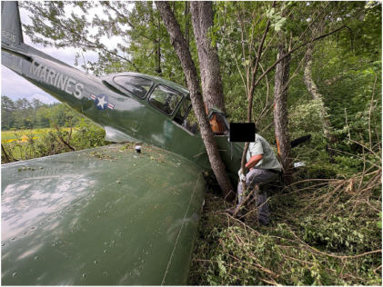 Photograph 3, from the NTSB investigation of Ryan NAVION A accident near Newport, New Hampshire, July 5, 2026