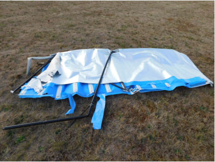 Photo 2 – Separated left wing, from the NTSB investigation of Amateur-built T BIRD accident near Arlington, Washington, September 22, 2023