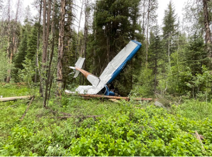 Photograph 3 – Top view., from the NTSB investigation of Cessna 182 accident near Big Creek, Idaho, June 28, 2024