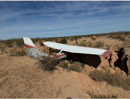 Photograph 1 – Right Side View of Airplane, from the NTSB investigation of Cessna 182G accident near Casa Grande, Arizona, November 26, 2023