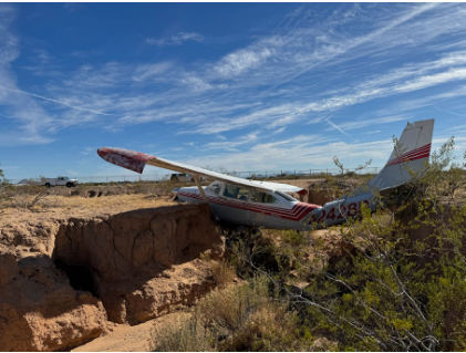 Photograph 3 – Left Side View of Airplane, from the NTSB investigation of Cessna 182G accident near Casa Grande, Arizona, November 26, 2023