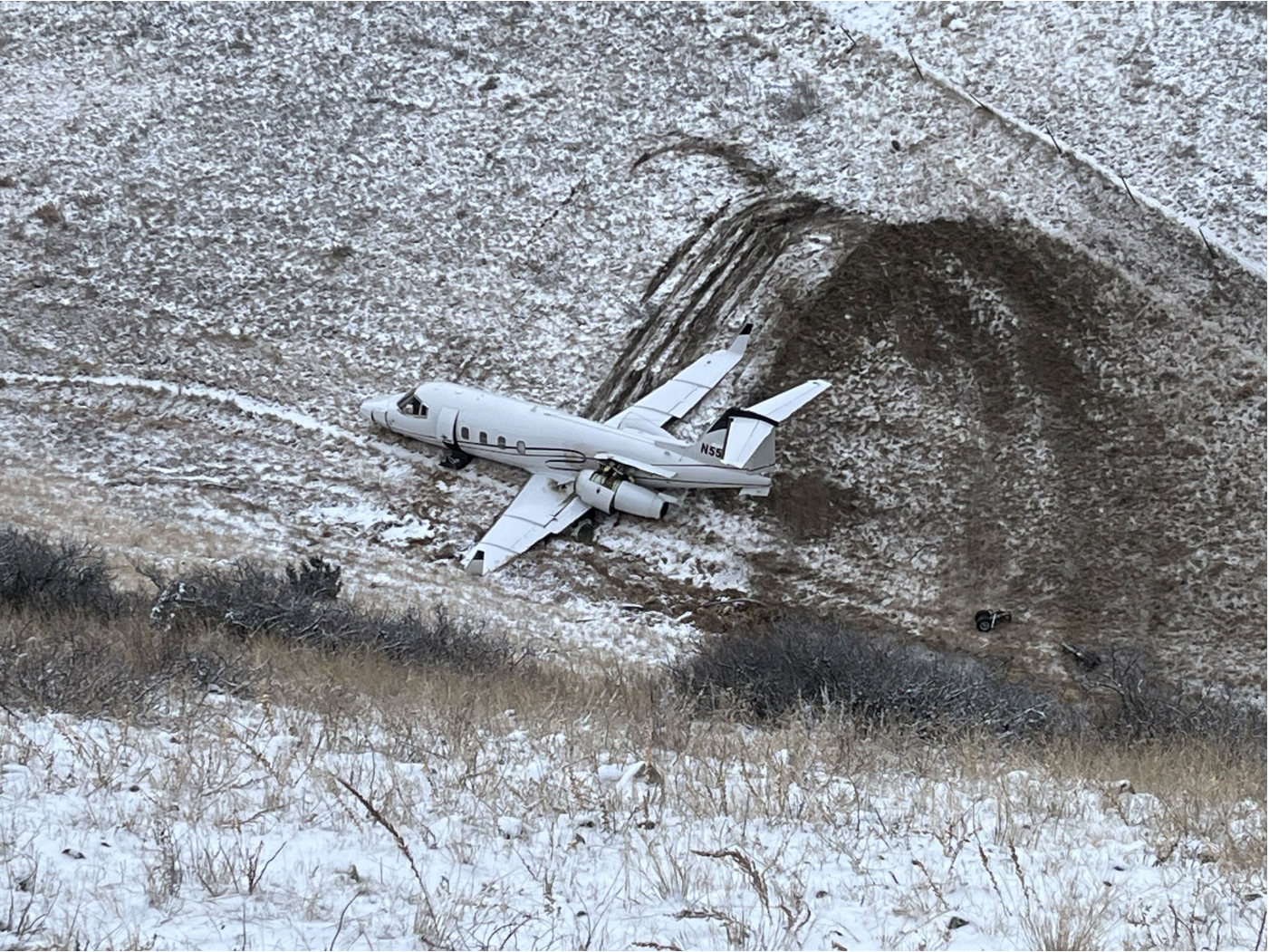 Photograph <built-in method index of str object at 0x7fdefbb0d930>, from the NTSB investigation of Learjet INC 55 accident near Livingston, Montana, January 11, 2024