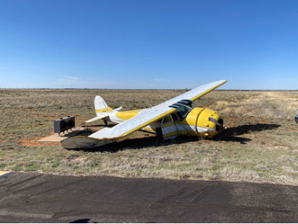 Photograph 3 – Airplane Wreckage – Right Side, from the NTSB investigation of Cessna 195B accident near Portales, New Mexico, April 8, 2024