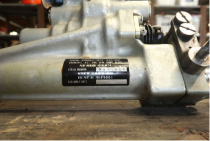Photo 6 – Serial number of collective servo “RH-051A”, from the NTSB investigation of Bell 206L-3 accident near Tracy, California, April 23, 2024