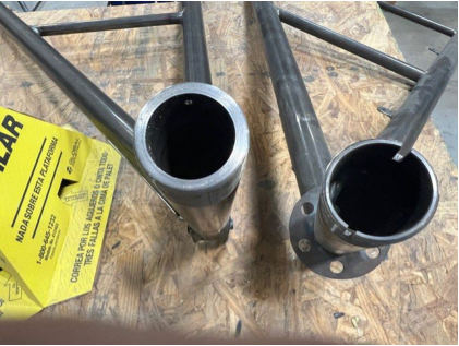 Photo 7 – Exemplar axles normally installed in Super Cubs (by Backcountry Super Cubs), from the NTSB investigation of Amateur-built PA-12 REPLICA accident near Douglas, Wyoming, June 22, 2024