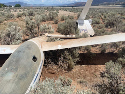 Photograph 2 – View of powered glider from left., from the NTSB investigation of Alexander Schleicher GMBH & CO ASH 31 MI accident near Parowan, Utah, June 24, 2024