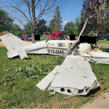 Photograph 2 – Right Side View of Airplane, from the NTSB investigation of Piper PA-34-220T accident near Roy, Utah, July 24, 2024