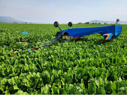 Photograph 1 – Airplane at accident site., from the NTSB investigation of Amateur-built Series V accident near La Grande, Oregon, July 23, 2024