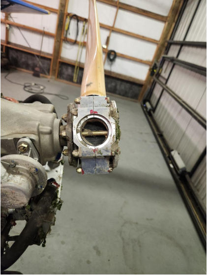 Photograph 2 – Propeller hub., from the NTSB investigation of Amateur-built Series V accident near La Grande, Oregon, July 23, 2024