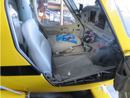 Photograph 2 – View of fuselage damage into cabin., from the NTSB investigation of Amateur-built GS-2 SPORTSMAN accident near Hawthorne, California, August 8, 2024